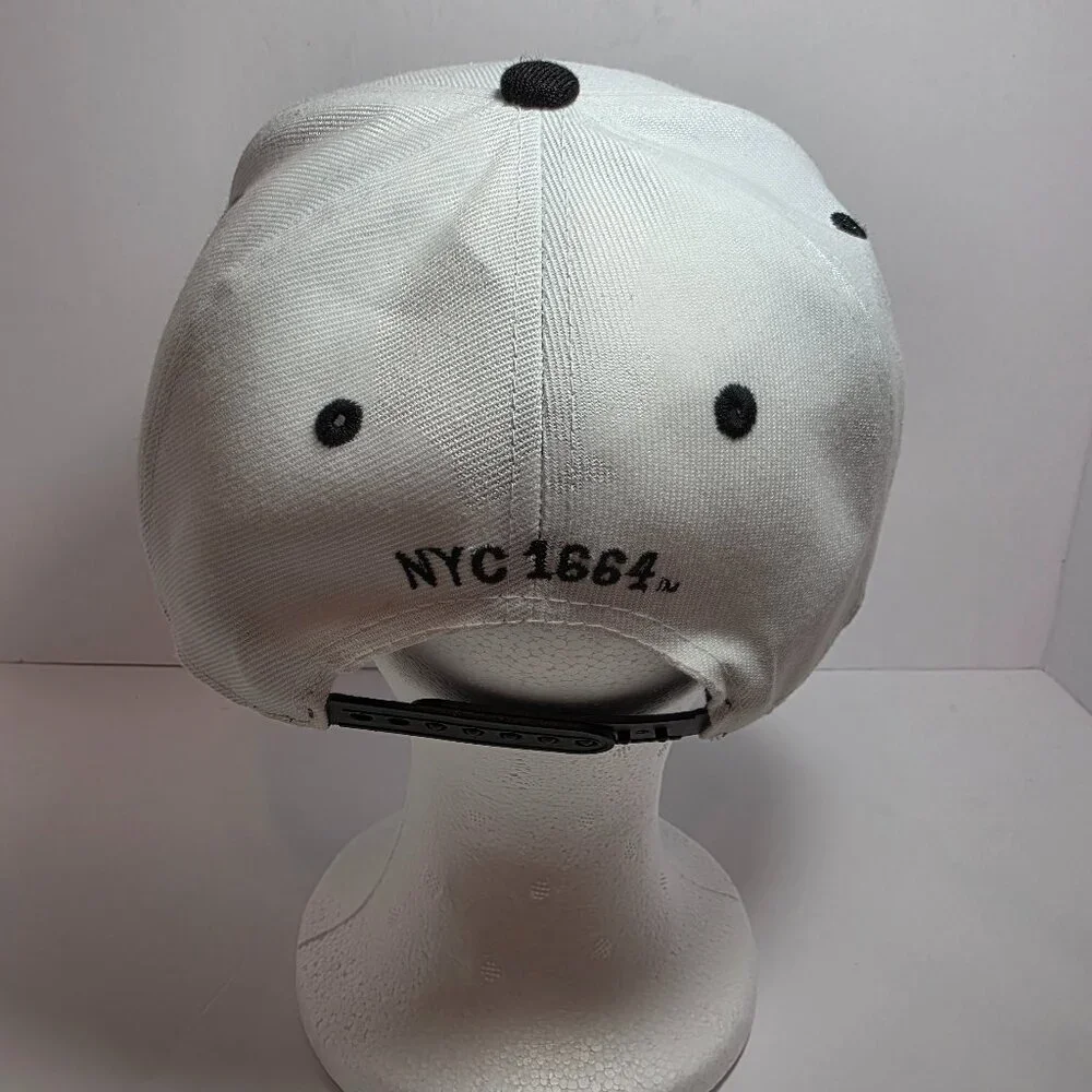 NYC 1664 Snapback Hat – NY Embroidered Logo – White & Black – Adjustable - Picture 3 of 9